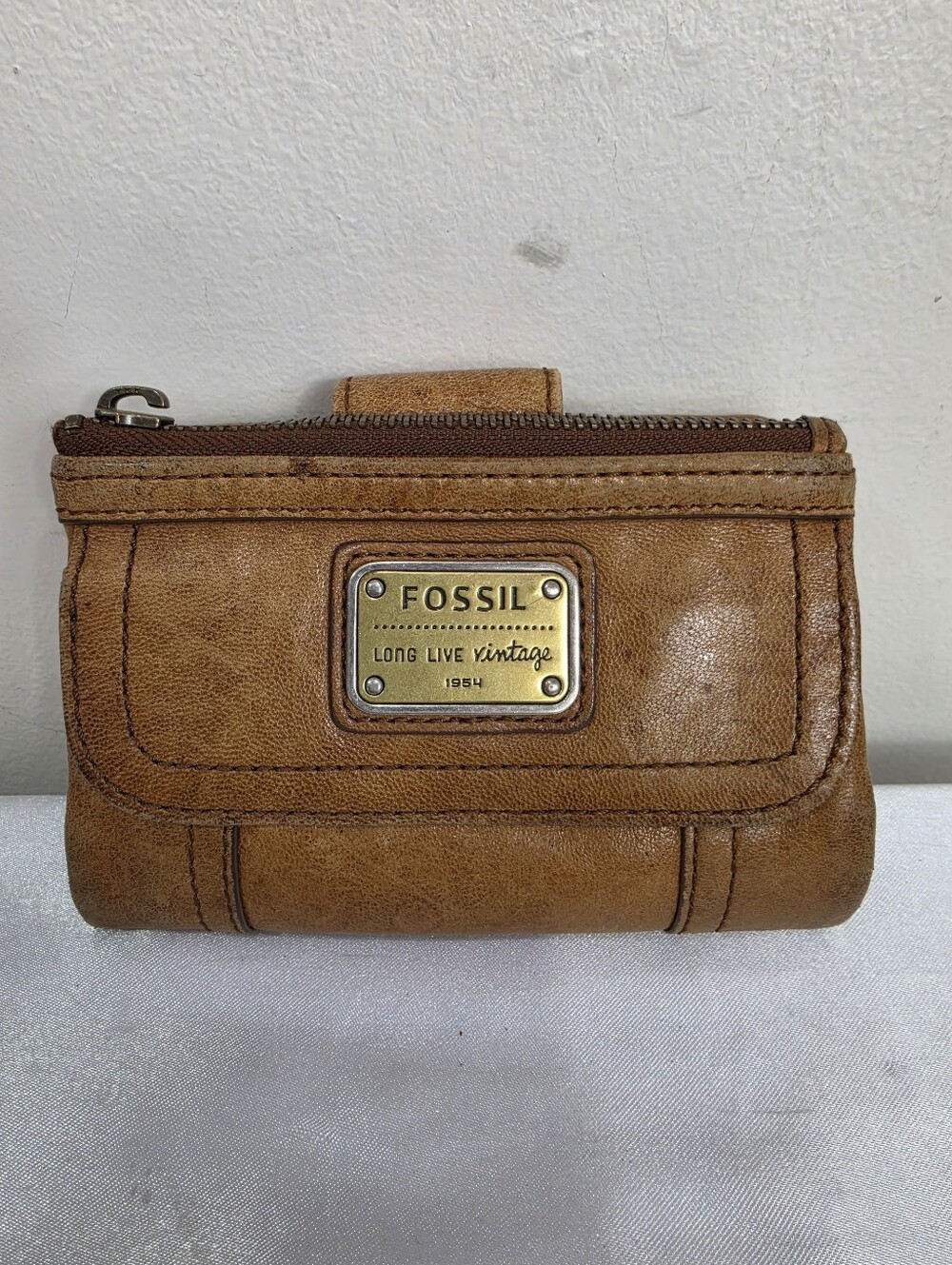 Fossil Vintage Tan Leather Wallet